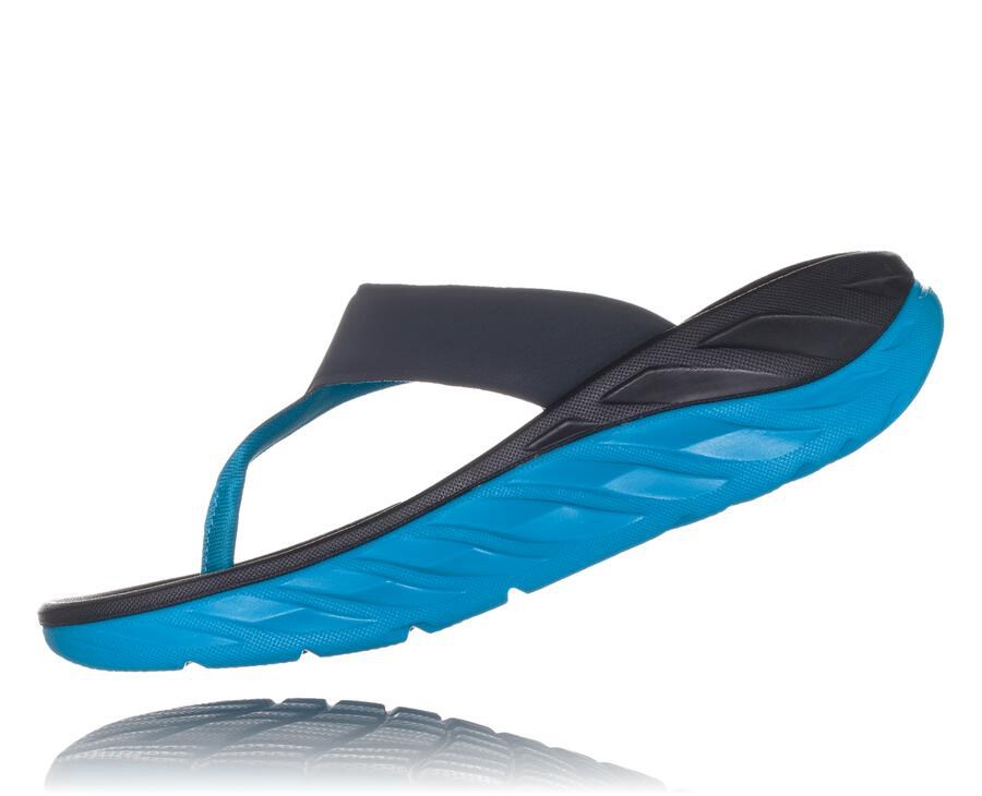 Hoka Australia One One ORA Recovery Flip - Womens Sandals Navy - MBUZO-2865